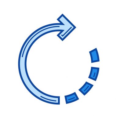 Döndürme nesnesi satırı simgesi.