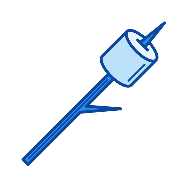 Marshmallow line icon. — Stock Vector