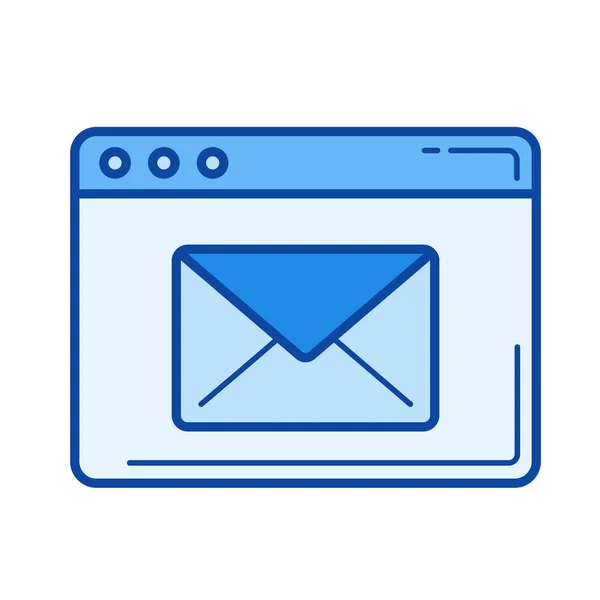 Icona della linea di servizio email . — Vettoriale Stock