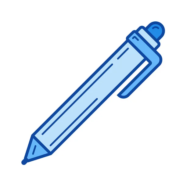 Pen kulspetspenna linje-ikonen. — Stock vektor