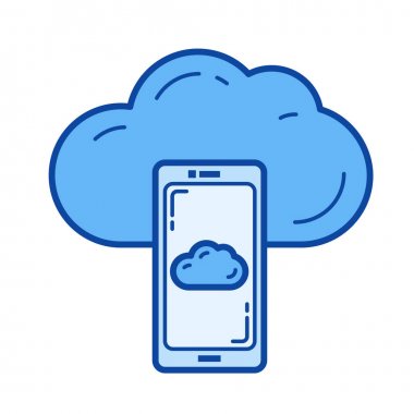 Bulut eşitleme satırı simgesi.