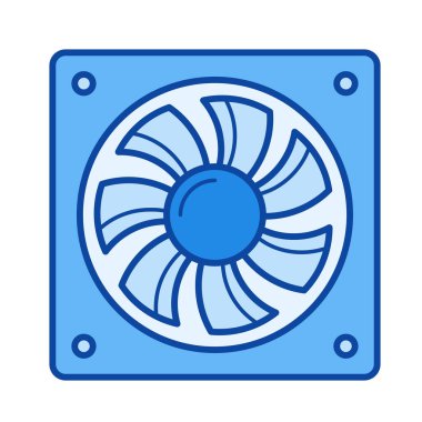 Bilgisayar soğutucu satırı simgesi.