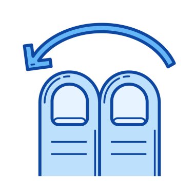 İki parmak kuvvetli darbe sol satırı simgesi.