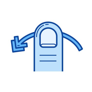 Yatay olarak çalmak satırı simgesi.