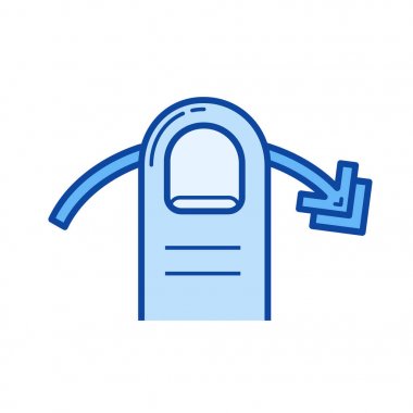 Sol kenarı tokatlamak satırı simgesi.