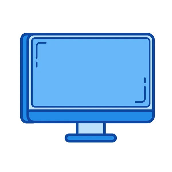 Icona della linea del desktop . — Vettoriale Stock