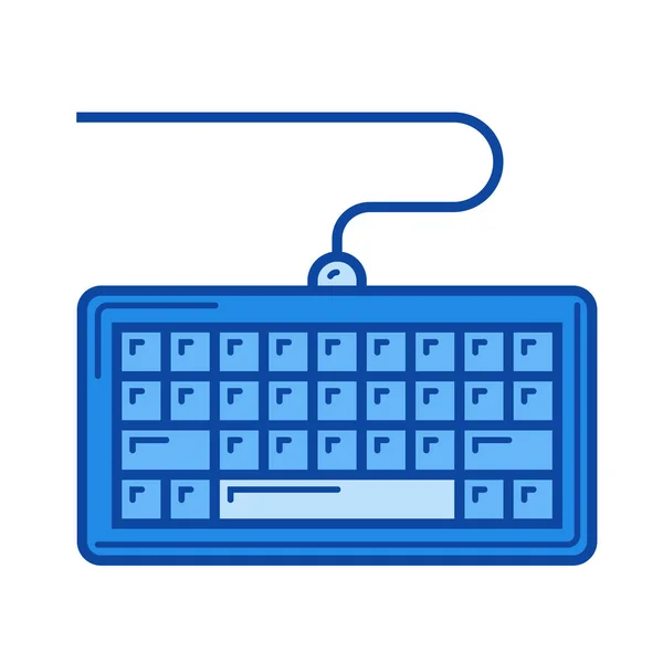 Computer keyboard line icon. — Stock Vector