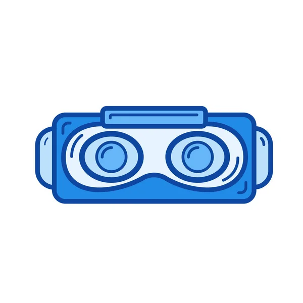 Virtual reality line icon. — Stock Vector