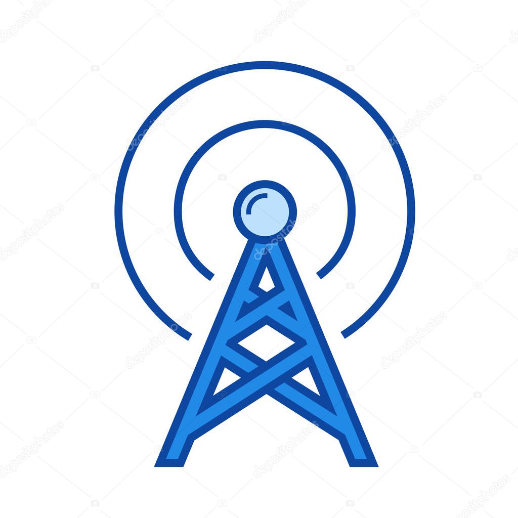 Transmitter line icon.