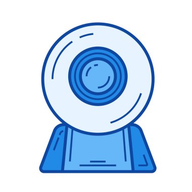 Web kamera çizgisi simgesi.