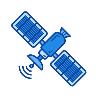 Uydu çizgisi simgesi.