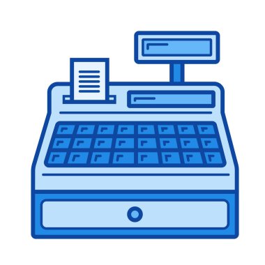 Yazar kasa satırı simgesi.