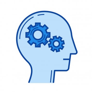 Beyin etkinlik çizgisi simgesi.