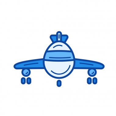 Uçak çizgisi simgesi.