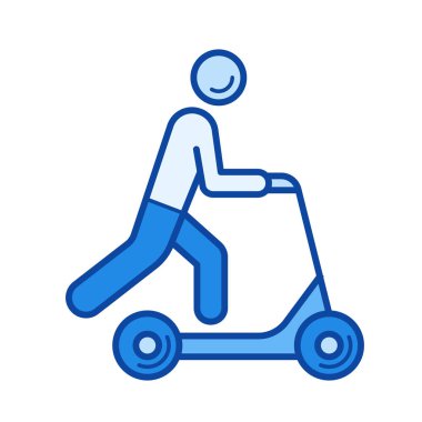 Scooter satırı simgesi itmek.