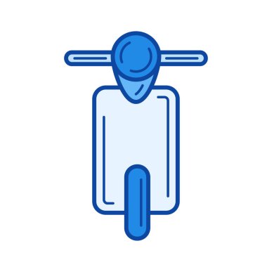 Retro scooter satırı simgesi.