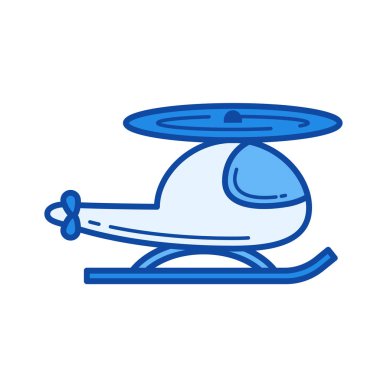 Helikopter çizgisi simgesi.