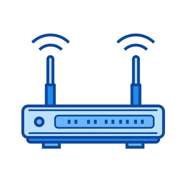 Pictogram van de lijn van modem hardware. — Stockvector