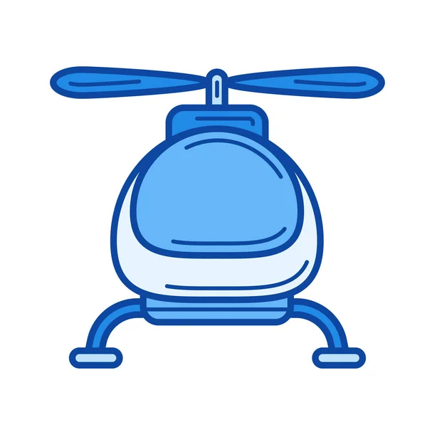 Helicopter line icon. — Stock Vector