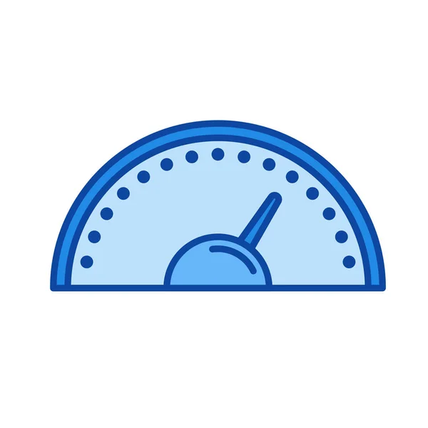 Snelheidsmeter lijn pictogram. — Stockvector