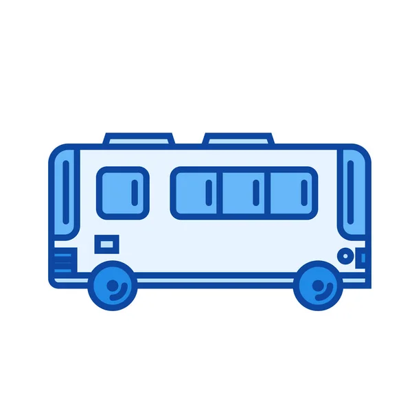 Icono de línea de autobús de pasajeros . — Vector de stock