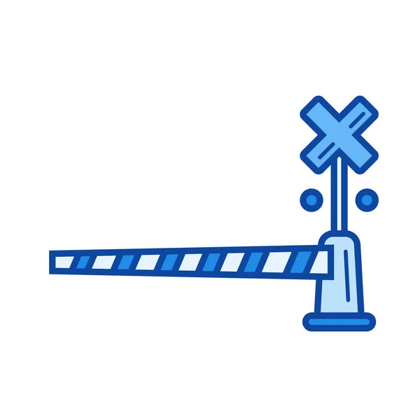 Railroad barrier line icon. — Stock Vector