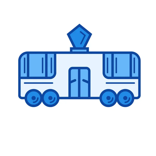 Tram tram lijn pictogram. — Stockvector