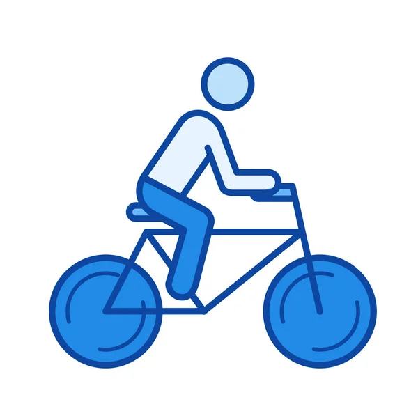Közúti kerékpáros sor ikon. — Stock Vector