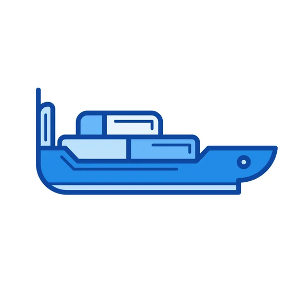 Motor boat line icon. — Stock Vector