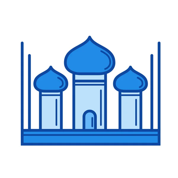 Taj Mahal lijn pictogram. — Stockvector