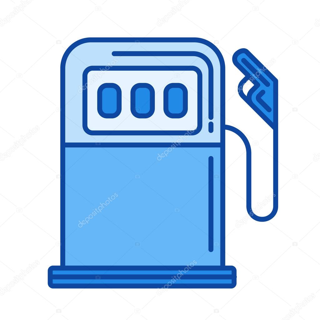 Gas station line icon.