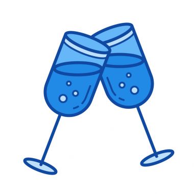 Düğün gözlük satırı simgesi.