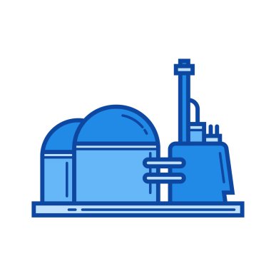 Fabrika çizgisi simgesi.