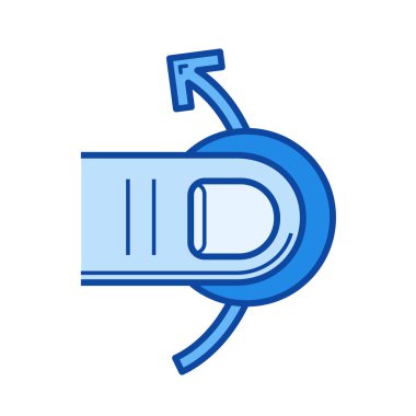 Tokatlamak kadar satırı simgesi.