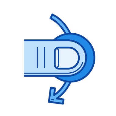 Tokatlamak aşağı satırı simgesi.