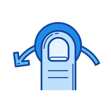 Hızlı tokatlamak sol satırı simgesi.