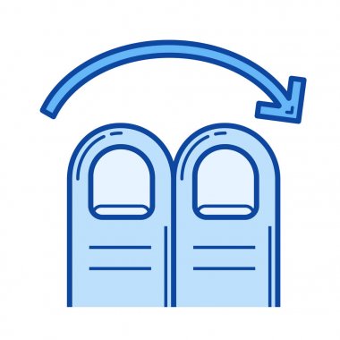 İki parmak tokatlamak doğru satırı simgesi.