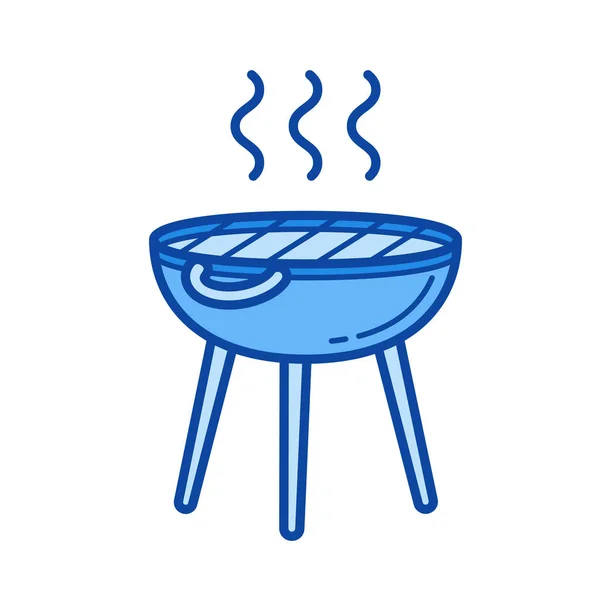 Barbecue grill ligne icône. — Image vectorielle