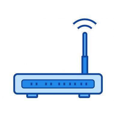Wifi router satır simgesi.