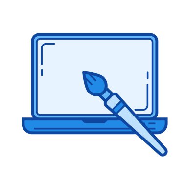 Düzen tasarım satırı simgesi.