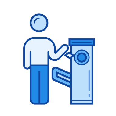 Turnike satırı simgesi.