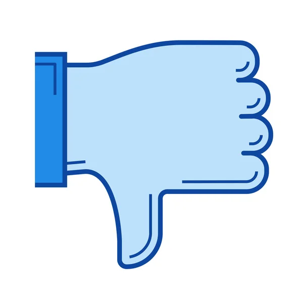 Dislike icono de línea . — Vector de stock