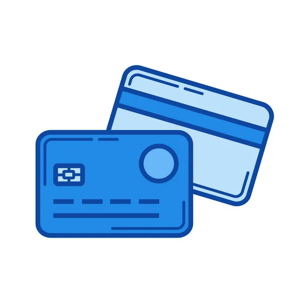 Online payment line icon. — Stock Vector