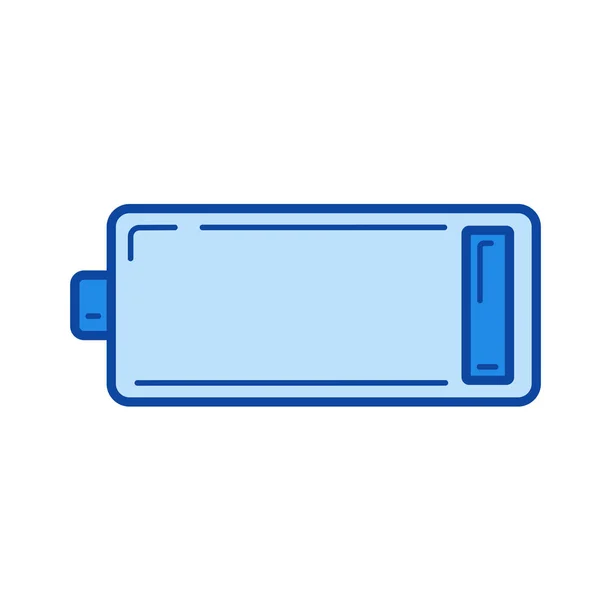 Low battery line icon. — Stock Vector