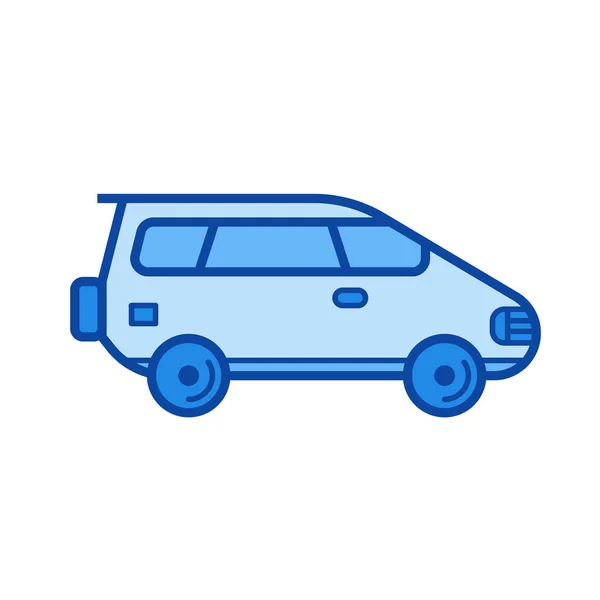 Wagon car line icon. — Stock Vector