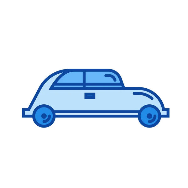 Hatchback icono de línea de coche . — Vector de stock