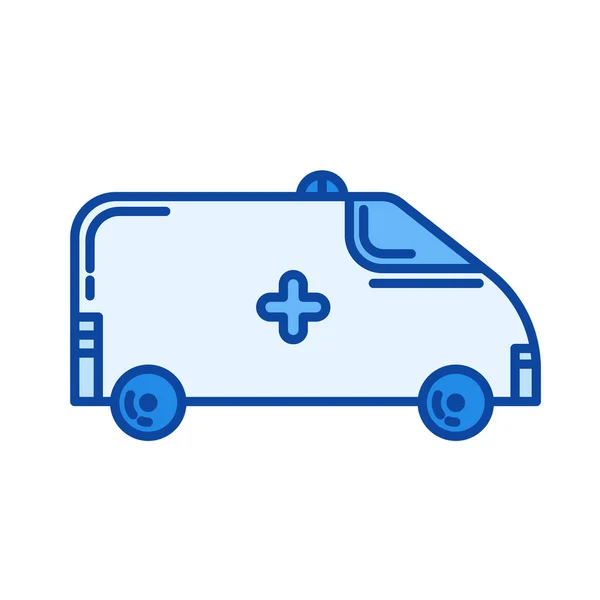 Icona linea di ambulanza. — Vettoriale Stock