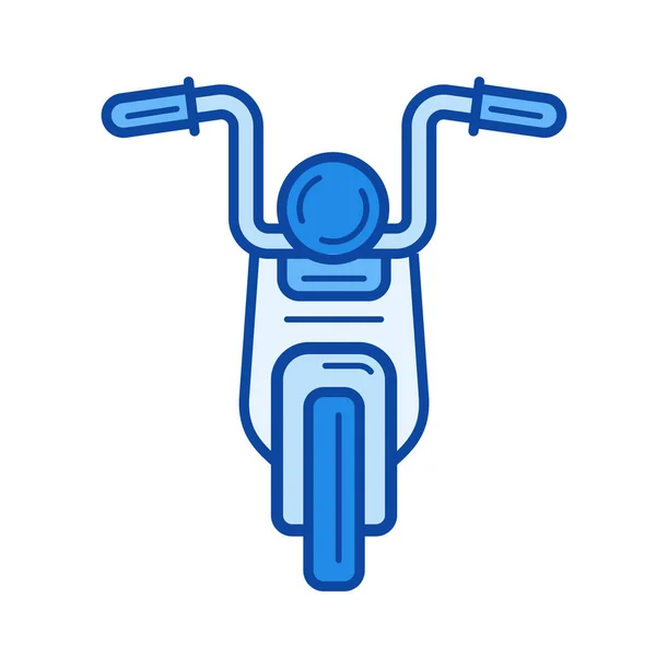 Cruiser motorkerékpár sor ikon. — Stock Vector