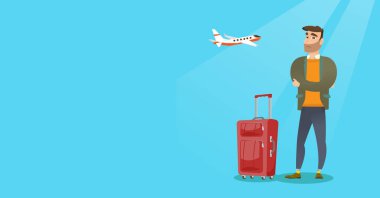 Beyaz adam Uçuş korkusu acı.