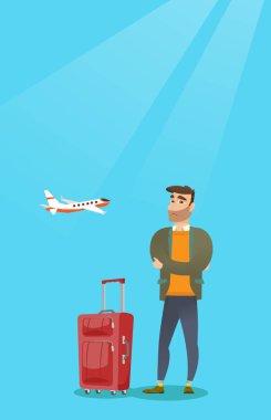 Beyaz adam Uçuş korkusu acı.